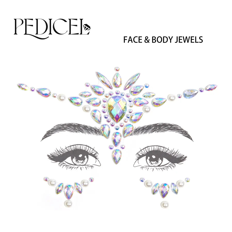 Multicolor Rhinestone Tattoos & Body Art 1 Piece