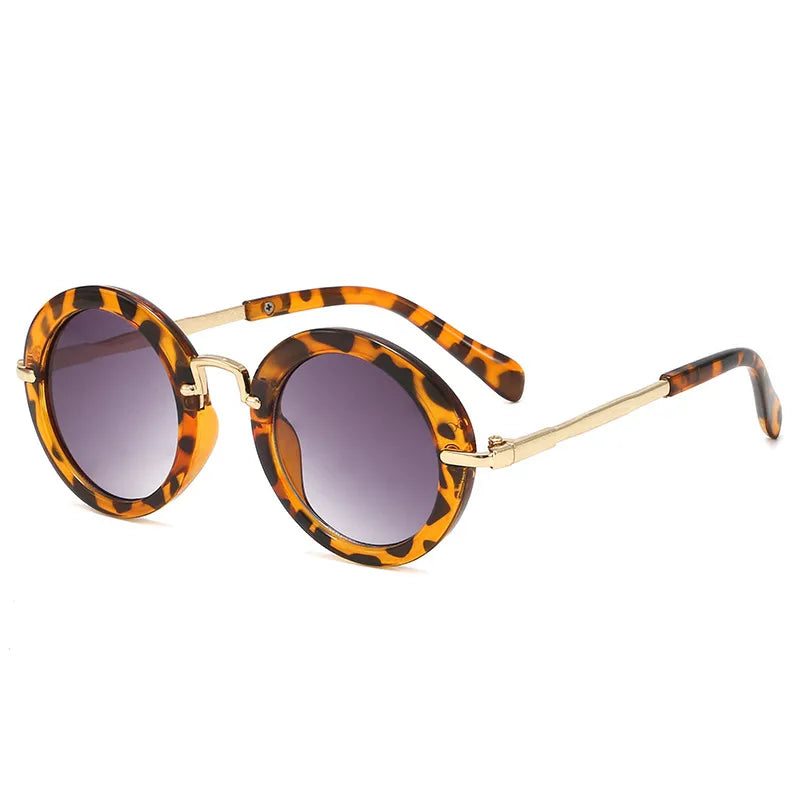 Network new retro round children's sunglasses A04 school season spring outing children's sunglasses fashion sunglasses