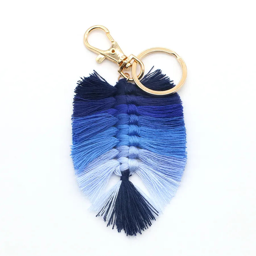 fashion leaves cotton unisex bag pendant keychain 1 piece