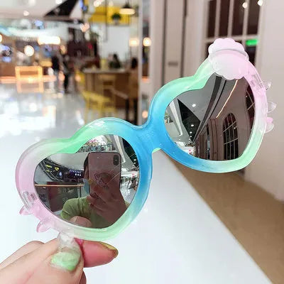Little Red Book children's sunglasses cute princess gradient cartoon men's and women's sunglasses children's colorful sun protection sun shade trendy glasses