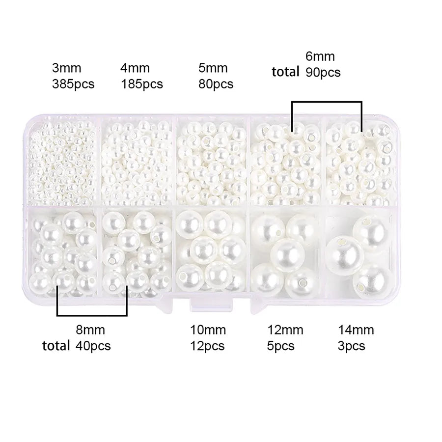 Handmade Beading Jewelry Accessories Kit Earring Hook Bracelet Necklace Material Tool Set Round Circle Chain Metal Simple Design