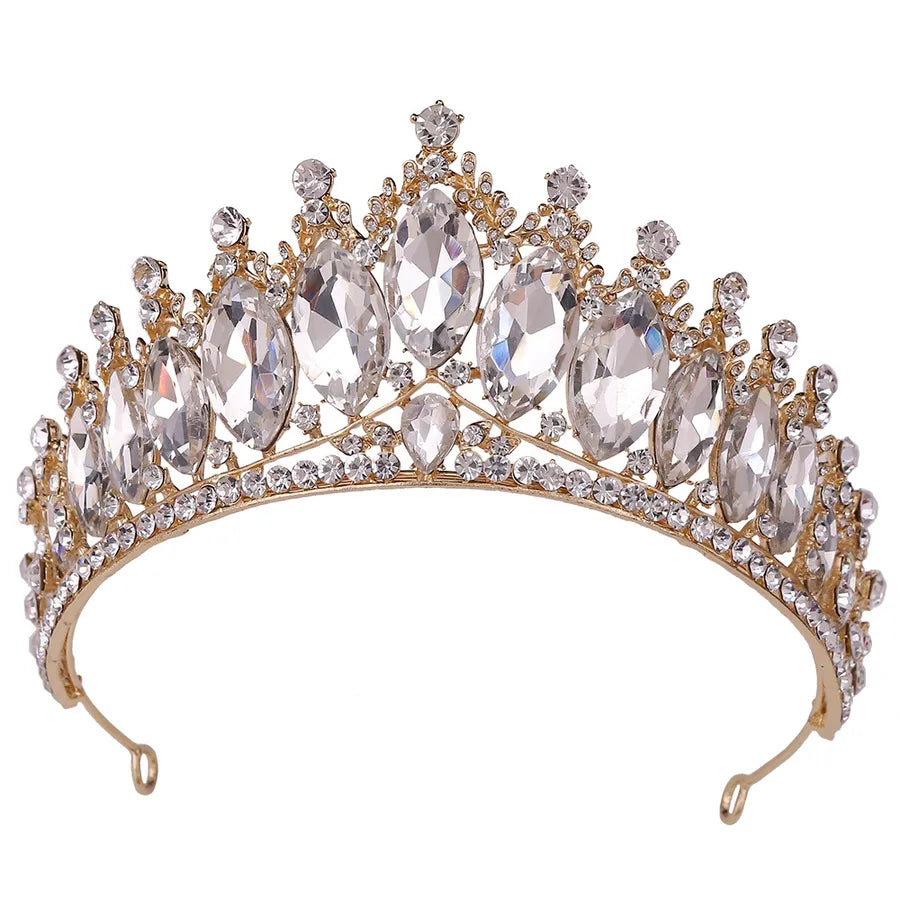 retro crown alloy inlay crystal rhinestones crown 1 piece