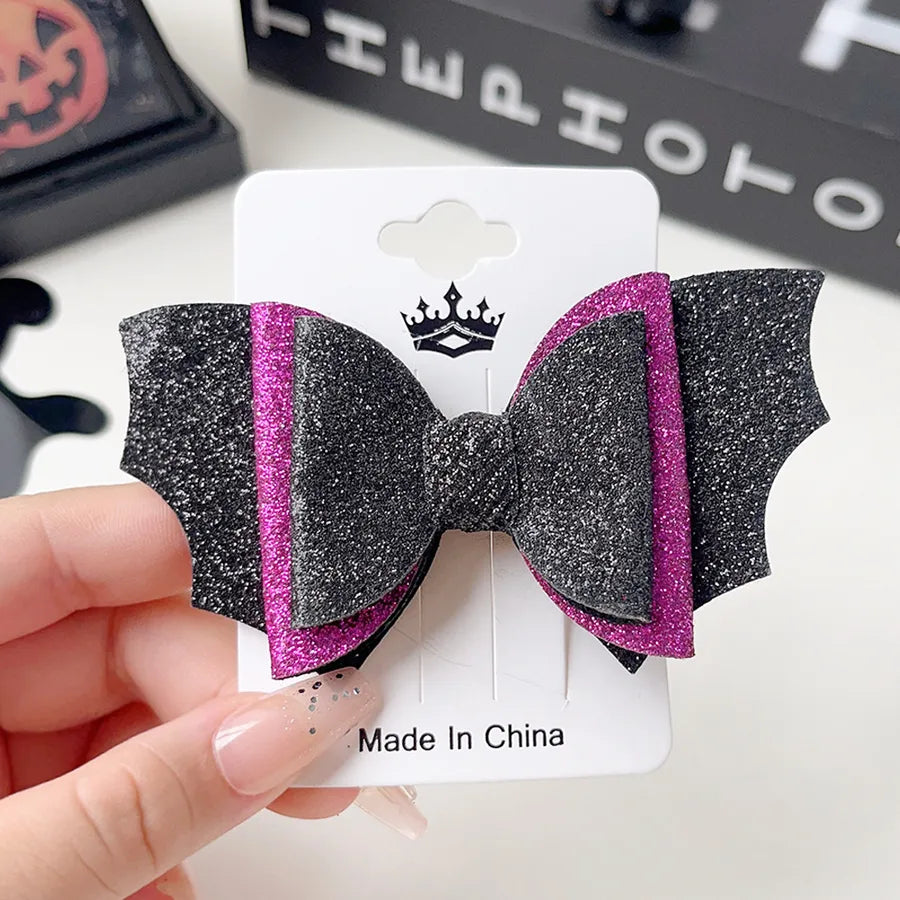New Arrival Halloween Ornaments Creative Funny Pumpkin Ghost Bat Side Clip Top Clip Festival Atmosphere Hair Accessories