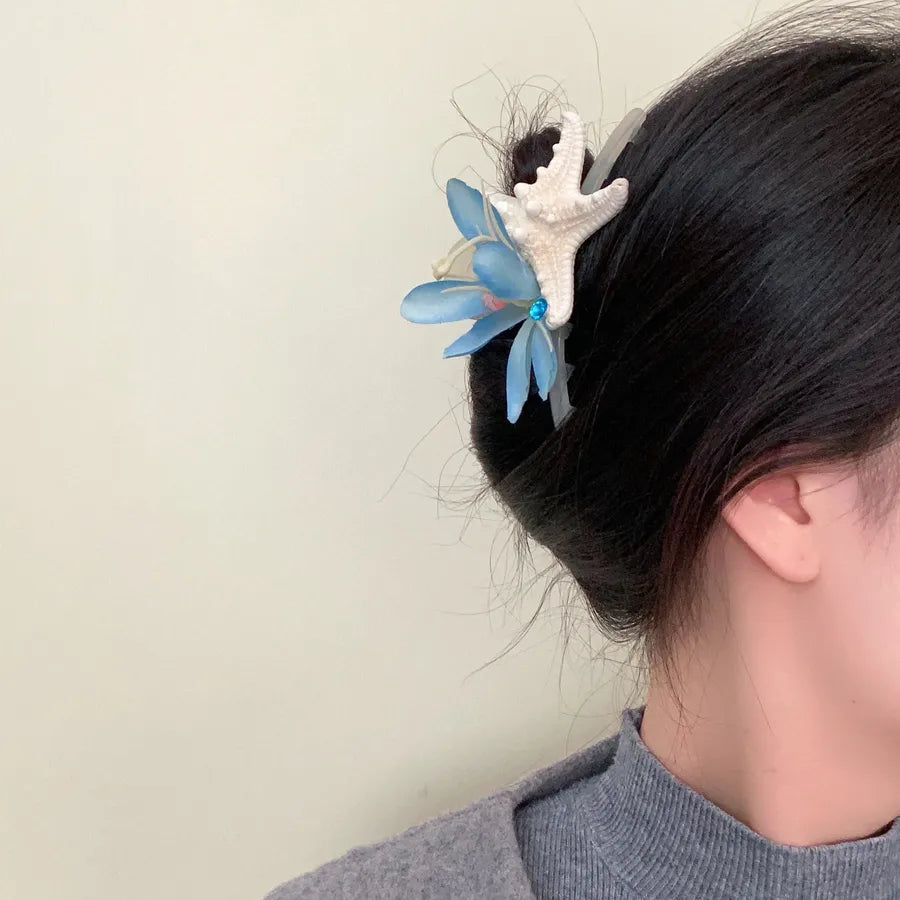 Super Fairy Artificial Flower Butterfly Flower Tassel Grip Female Sweet Style Unique and Exquisite Barrettes Ins All-Match Hair Accessories Fashion
