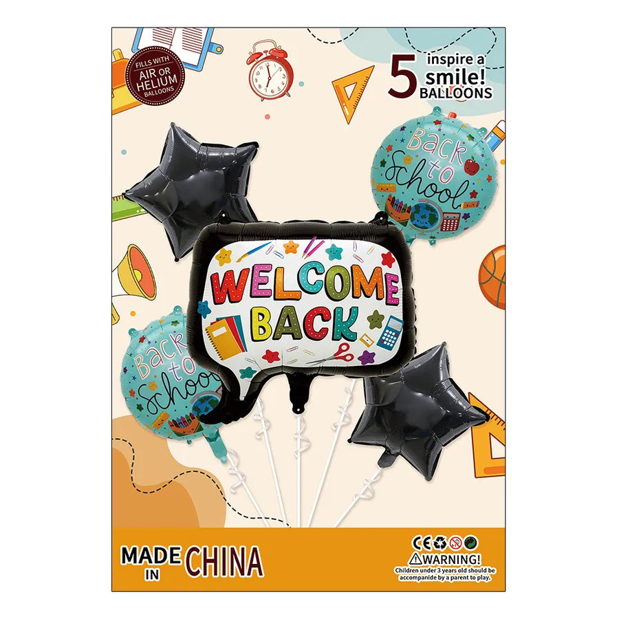 Back To School Classic Style Letter Star Balloon Aluminum Film Party Street Balloons