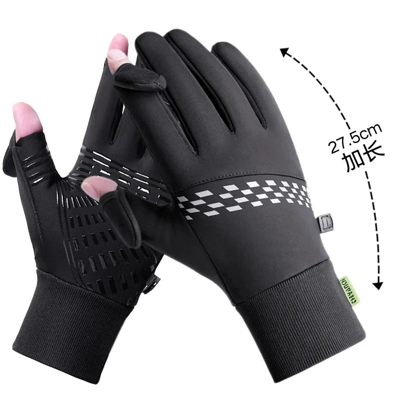 Cycling gloves winter Q9063 Waterproof warm velvet touch screen windproof motorcycle fitness outdoor sports gloves