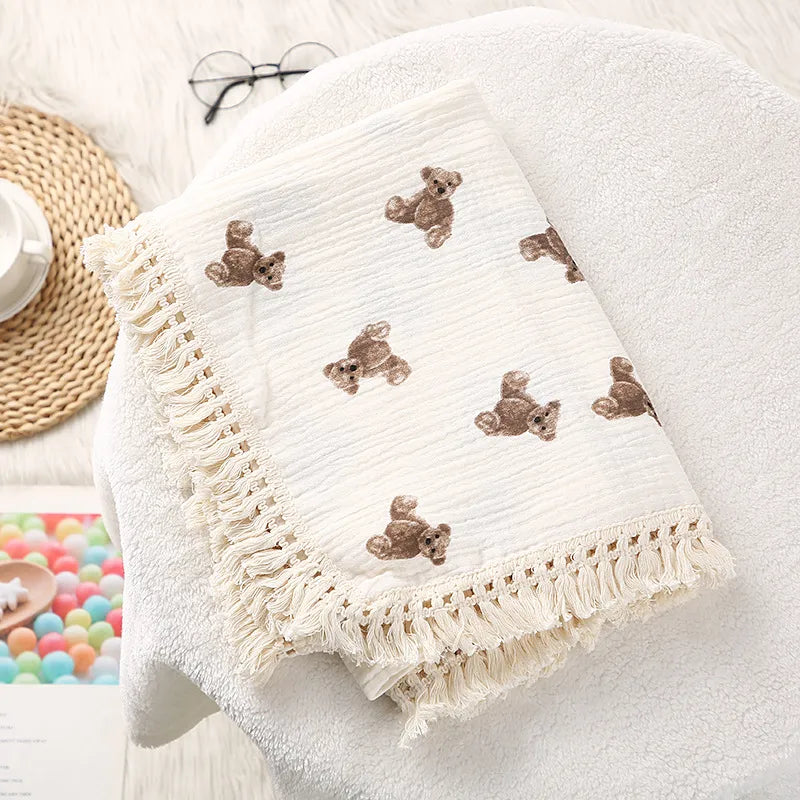 simple style solid color printing cotton baby bedding