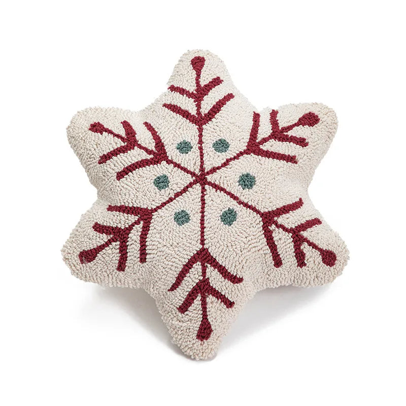 Christmas Snowflake Embroidery Pillowcase Bedroom Hotel Dormitory Decorative Cushion Cover Festive Cozy Home Decor Trend
