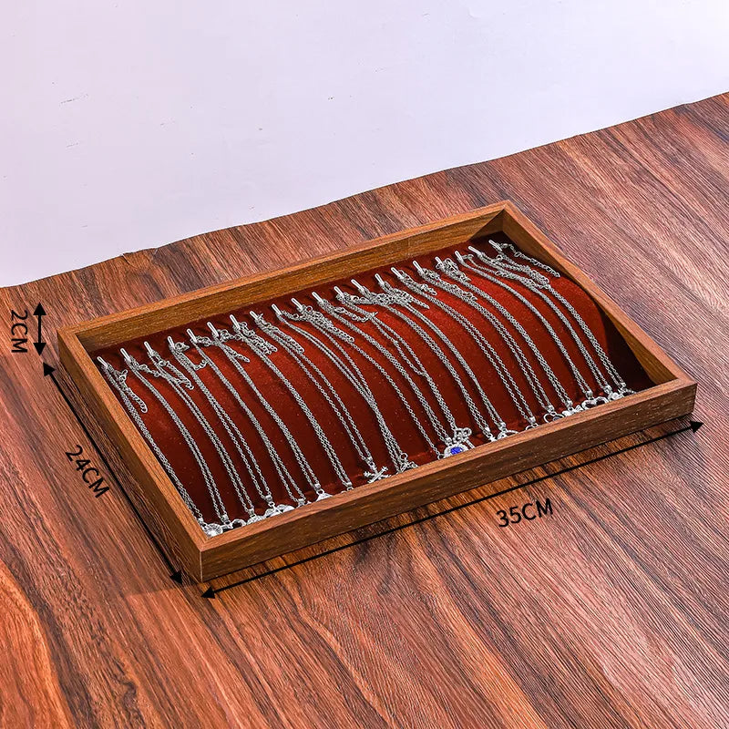 1 Piece solid wood Retro Square Jewelry Display