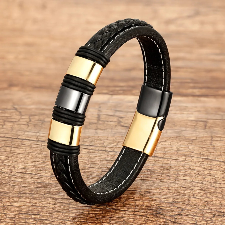 Classic Style Geometric Metal Men's Bracelets