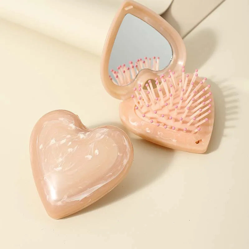 Vintage Style Simple Style Heart Shape Plastic Hair Comb
