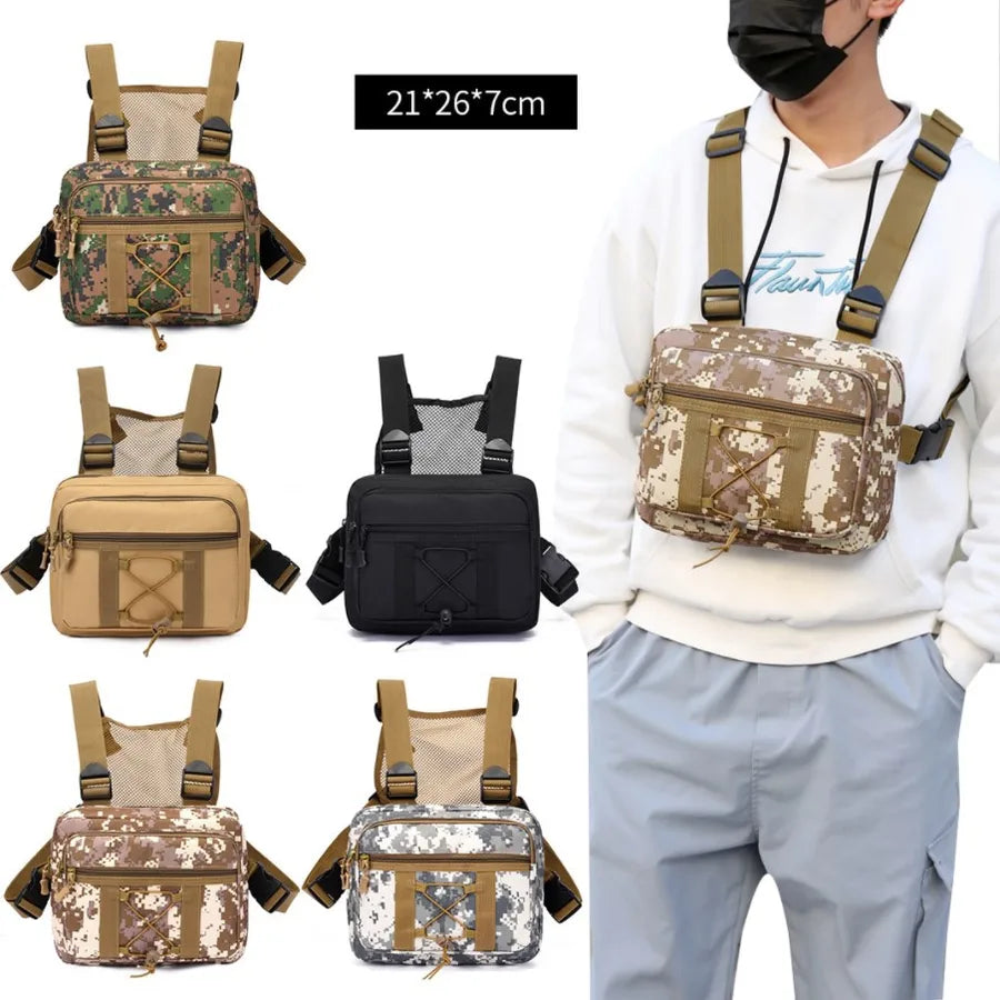 Tactical Chest Bag New Sports Vest Chest Bag Camouflage Fashionable Outdoor Tooling Vest Tactical Backpack