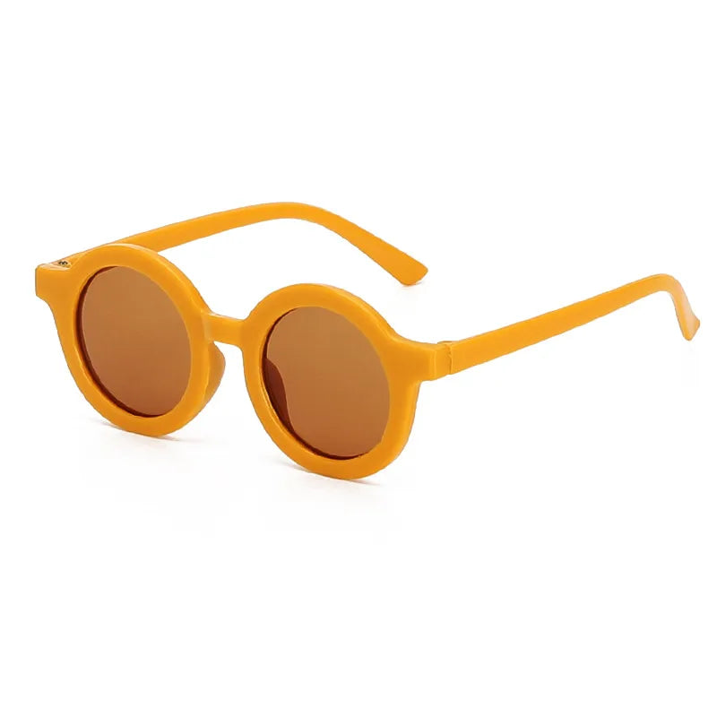 New Retro Round Frame Children's Sunglasses Anti-Blue Ultraviolet Trendy Men's Sunglasses Danish Frosted Multicolor Glasses