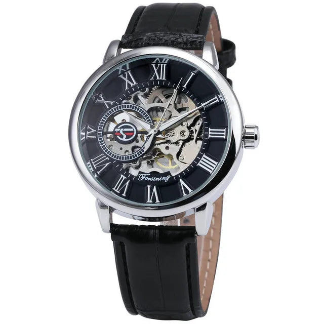 Retro Solid Color Buckle Mechanical Watch Men's Watches