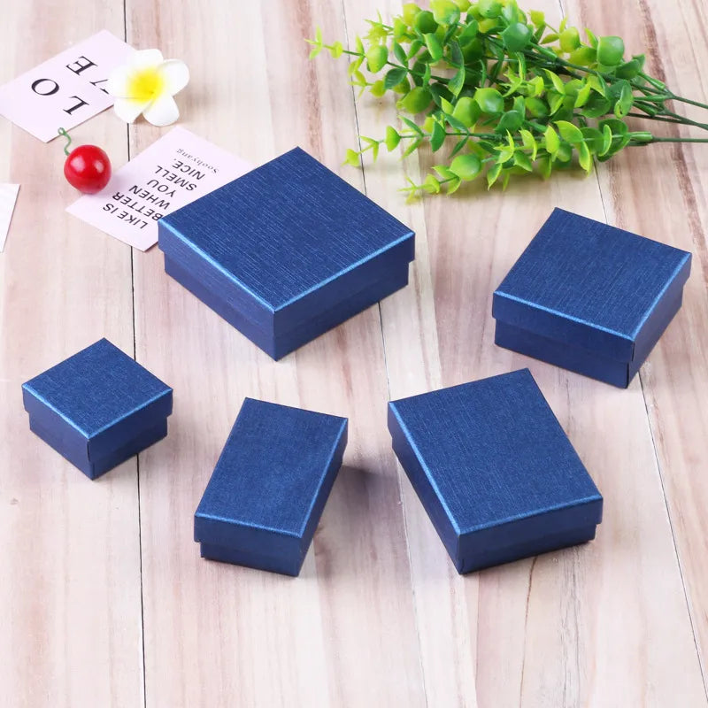 fashion solid color paper jewelry boxes 1 piece