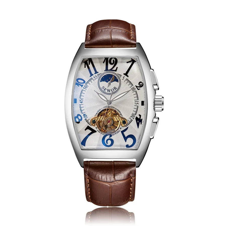 Simple Style Geometric Buckle Mechanical Watch Men's Watches