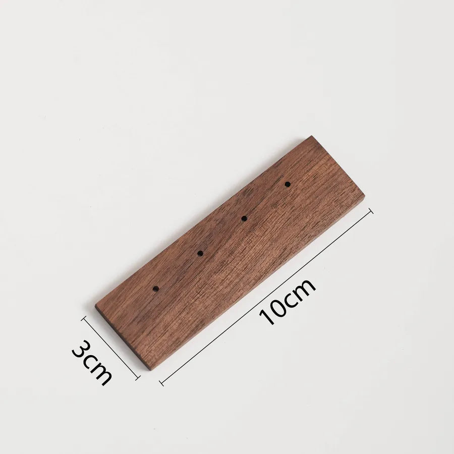Walnut Wood Jewelry Earring Storage Tray Hook Stand Card Jewelry Accessories Display Photography Props Integrated Style Vintage