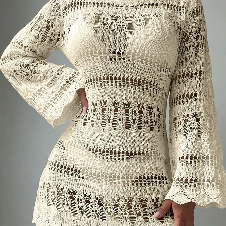 Women's Solid Color Elegant Beach Cover Ups