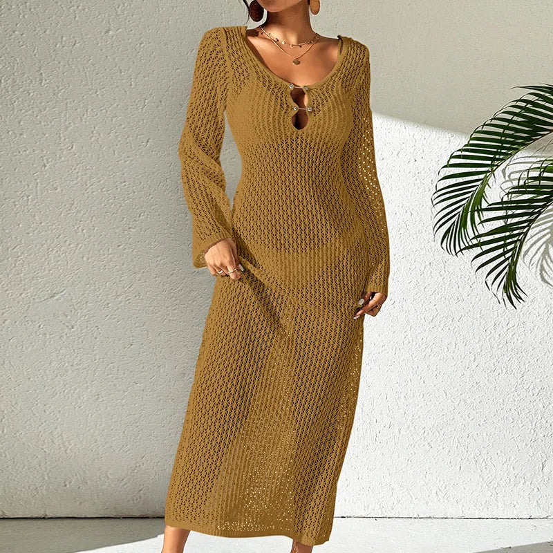 Women's Solid Color Sexy Cover Ups