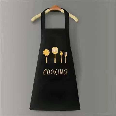 casual solid color pvc apron 1 piece