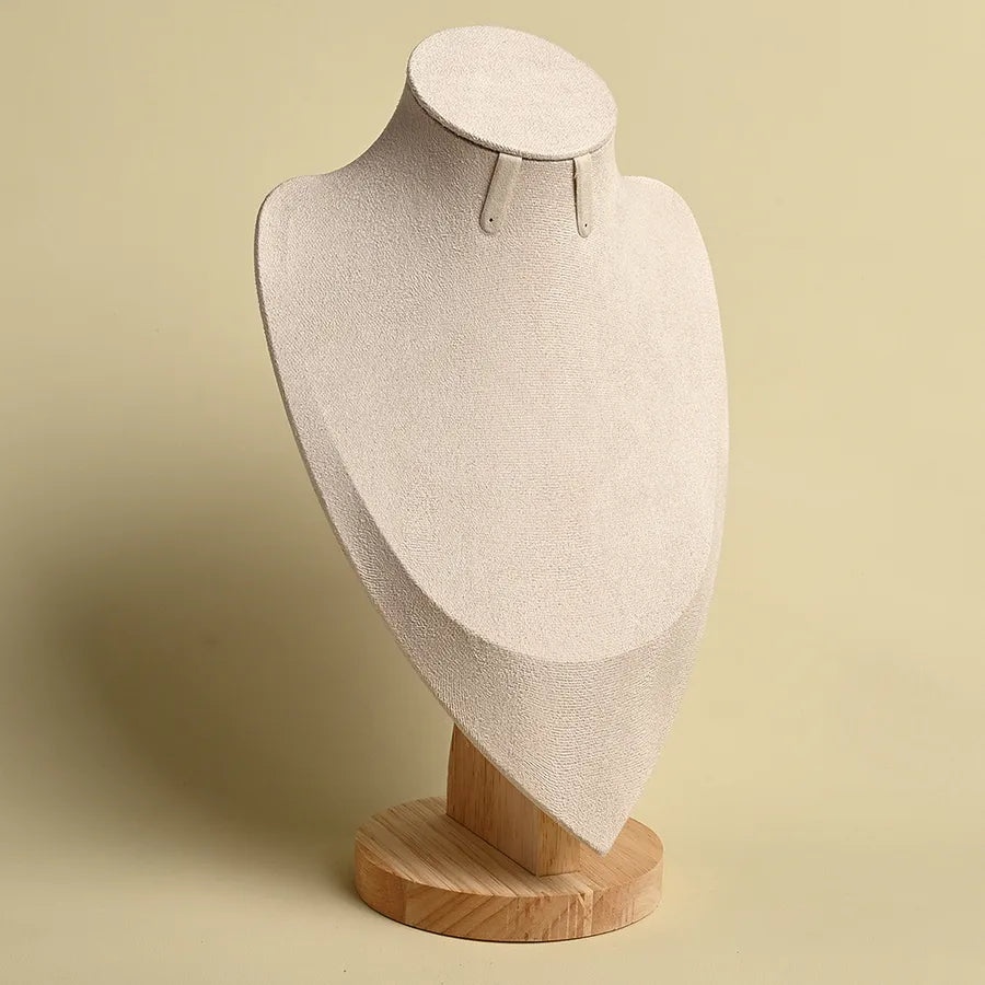 Wooden Mannequin Necklace Earring Jewelry Display Stand Portrait Model Jewelry Accessory Show Rack Handmade Simple Style