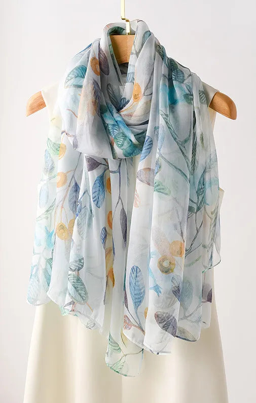 women's elegant geometric satin silk scarf