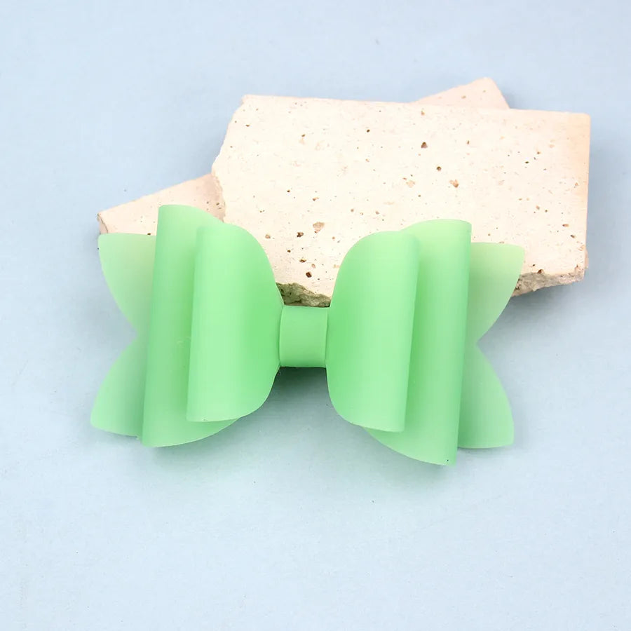 New Summer Fresh Pvc Bow Hairpin Candy Color Bow Hairpin Simple and Versatile