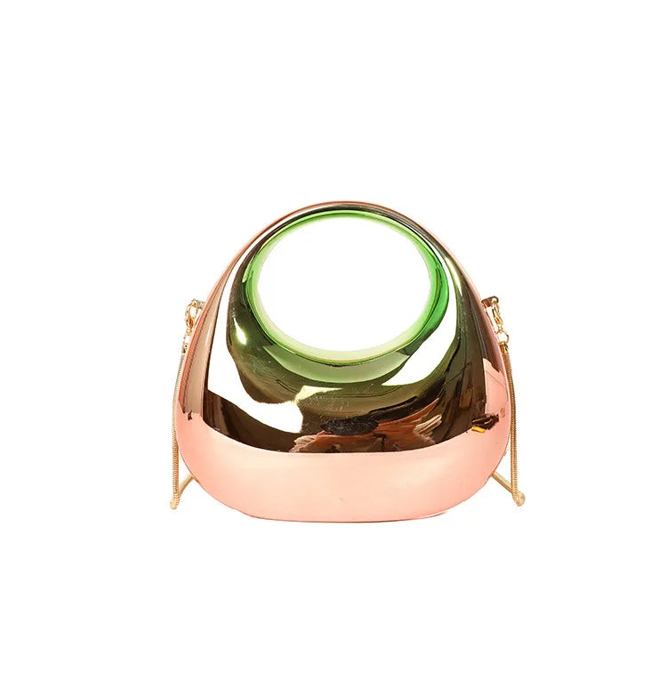 Women's Arylic Gradient Color Solid Color Streetwear Dumpling Shape Magnetic Buckle Evening Bag