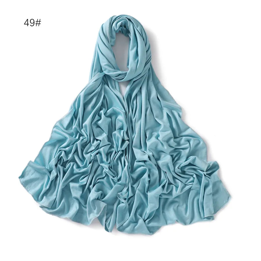 women's basic solid color mercerized cotton modal cotton linen scarves