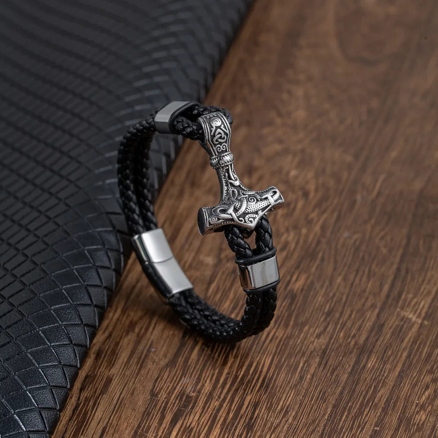 Gothic Retro Cool Style Geometric 304 Stainless Steel 316 Stainless Steel  rope Wholesale Bracelets