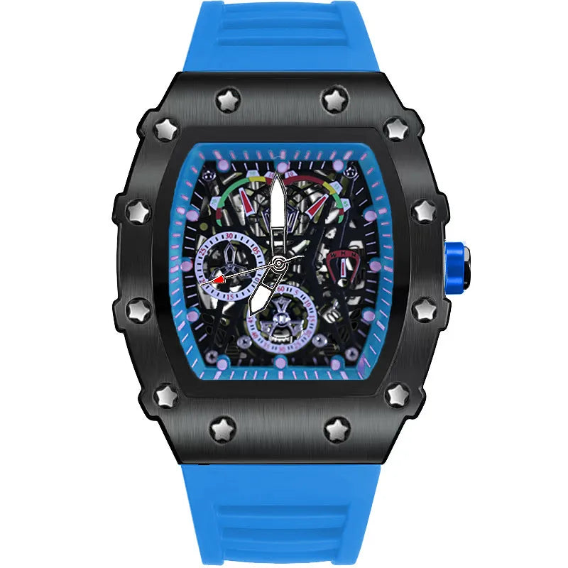 Casual Color Block Buckle Quartz Men's Watches