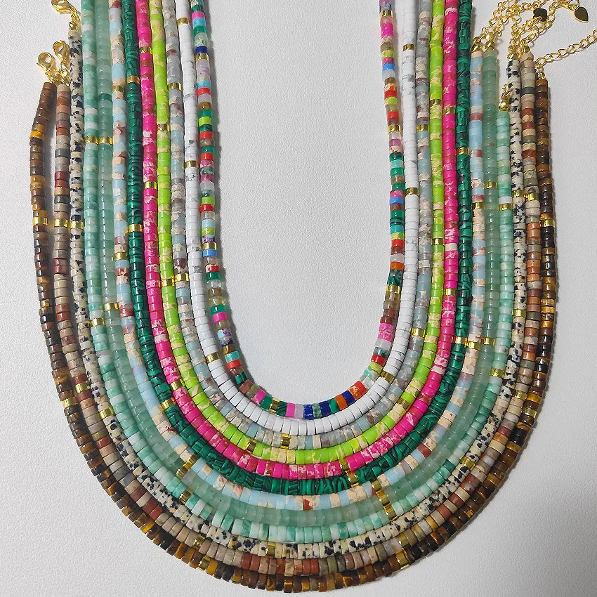 Simple Style Classic Style Round natural stone Necklace In Bulk