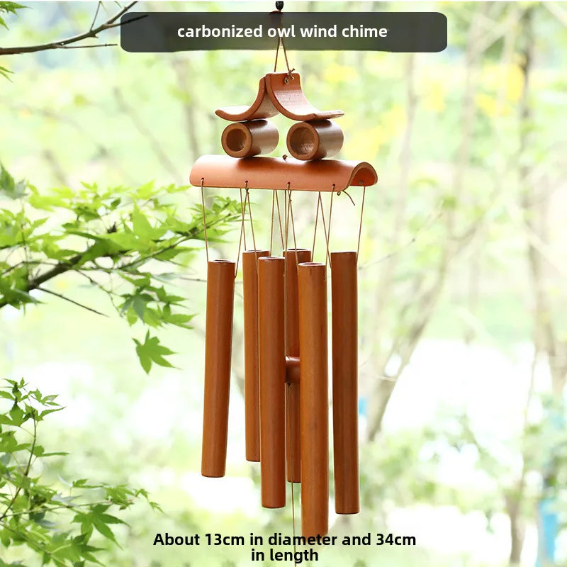 Creative Features Bamboo Wind Bell Hanging Ornaments Bamboo Bell Decoration Feng Shui Gift Bamboo Tube Wind Bell