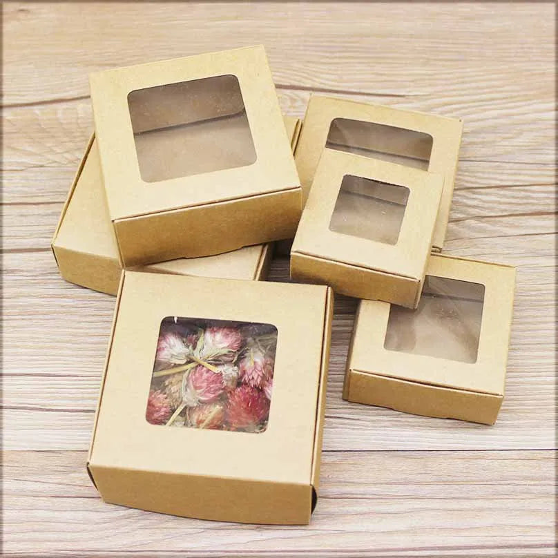 Multicolor Handmade Printed Candy Box Black Marble Pattern Window Business Gift Box Confectionery Packaging Jewelry Wrapping