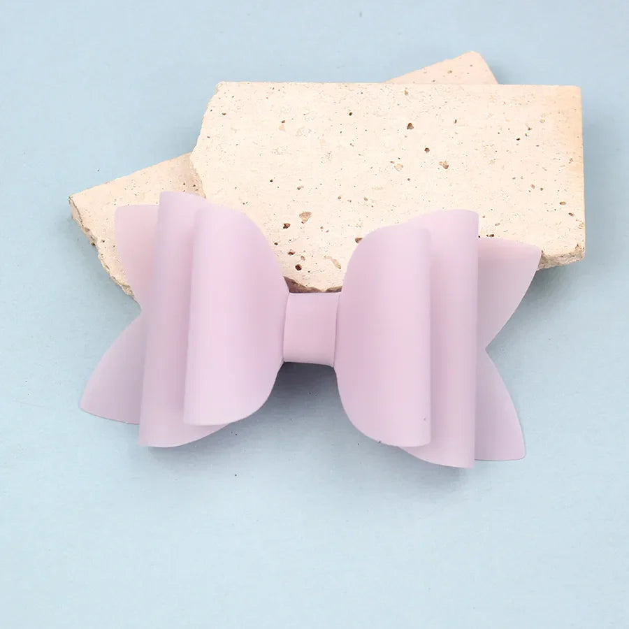 New Summer Fresh Pvc Bow Hairpin Candy Color Bow Hairpin Simple and Versatile