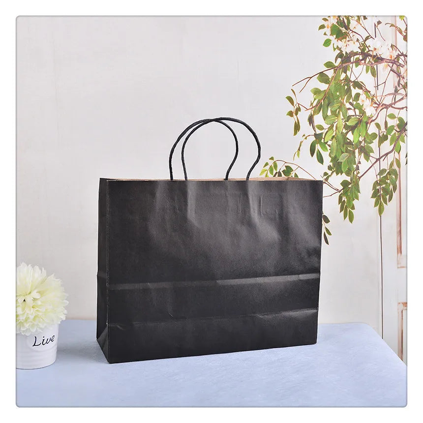 simple style solid color paper holiday gift bags