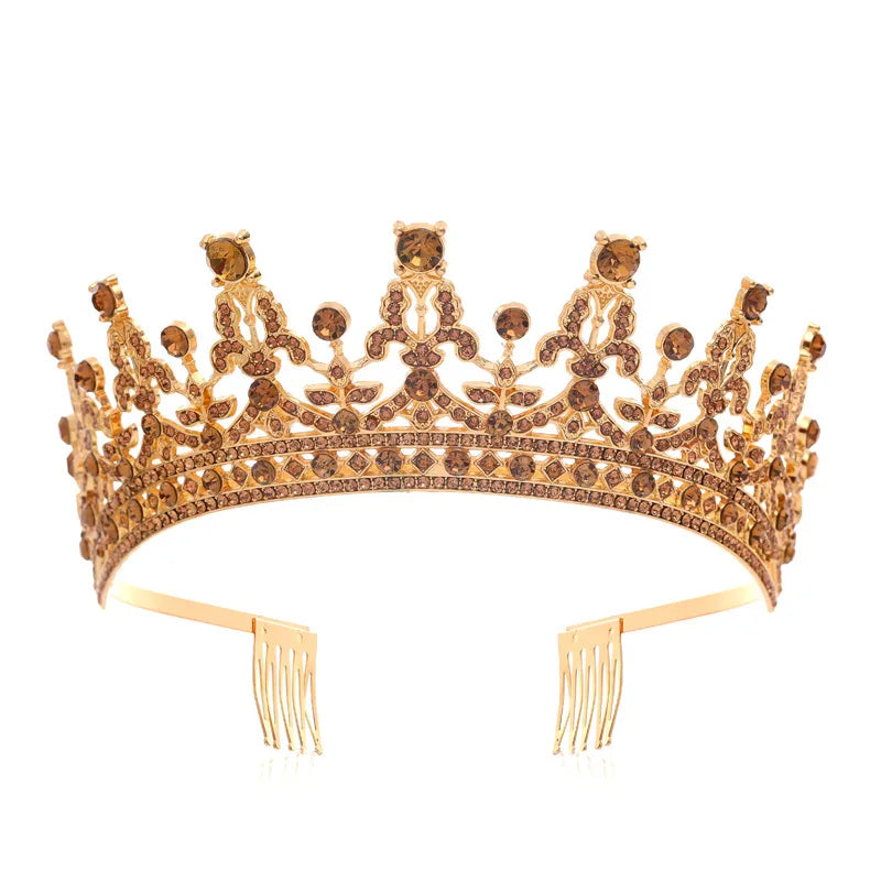 ethnic style crown alloy diamond rhinestones crown 1 piece