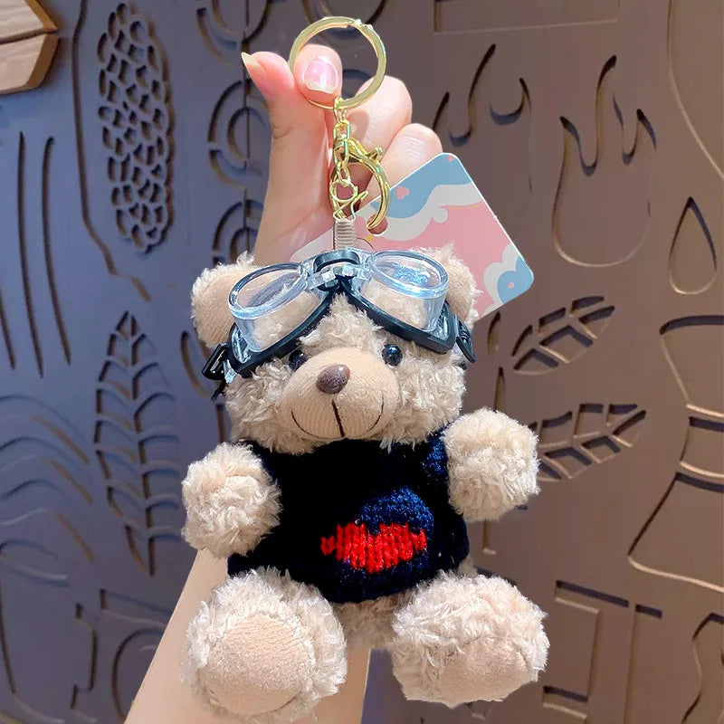 1 Piece Cute Bear Plush Unisex Bag Pendant Keychain