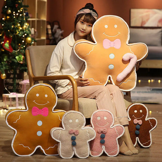 Christmas Toy Soft Plush Gingerbread Man Doll Children's Stuffed Toy Doll Gift PP Cotton Material Funny Plaything