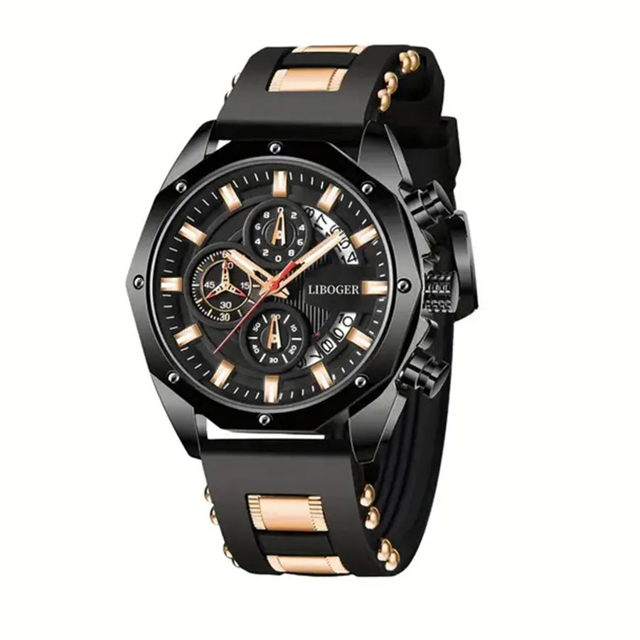 Men's quartz watches fashion silicone tape watches explosions multi-functional calendar fashion watches wholesale a generation of hair