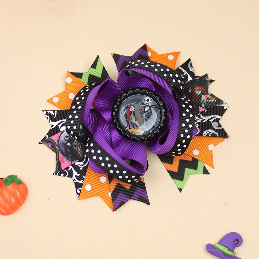 Halloween Pumpkin Skeleton Bat Hair Clip Cartoon Night Horror Movie Hair Accessories For Children