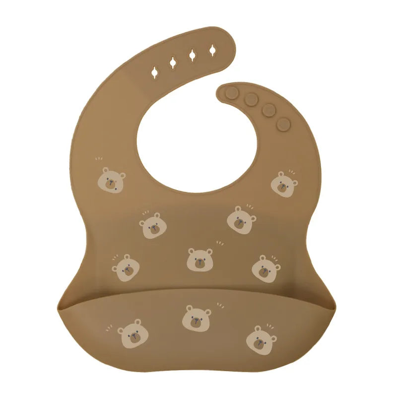 cute bear silica gel burp cloths baby accessories