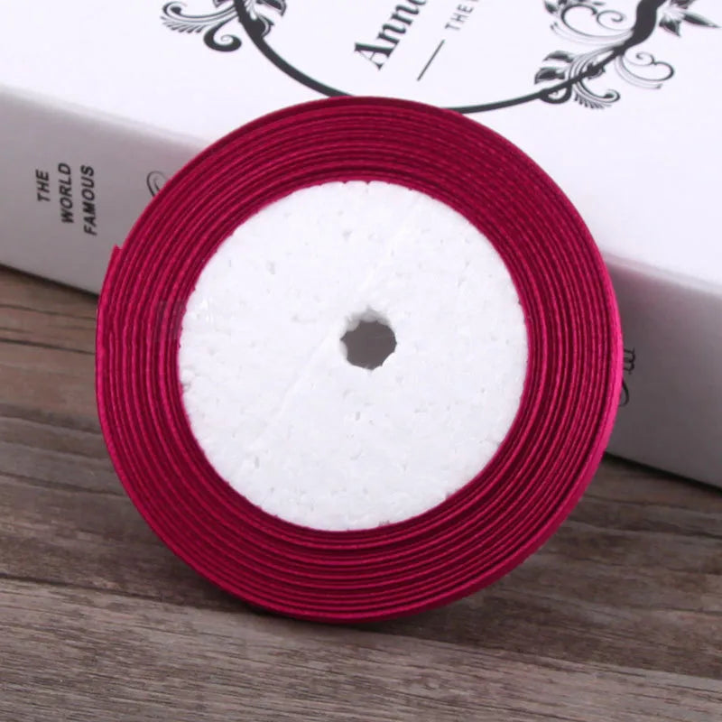 6mm Wide Ribbon Red Ribbon Fabric Ribbon 6mm Packaging Woven Hair Ribbon Thin Ribbon Headwear Hair Accessories Gold Line Ribbon