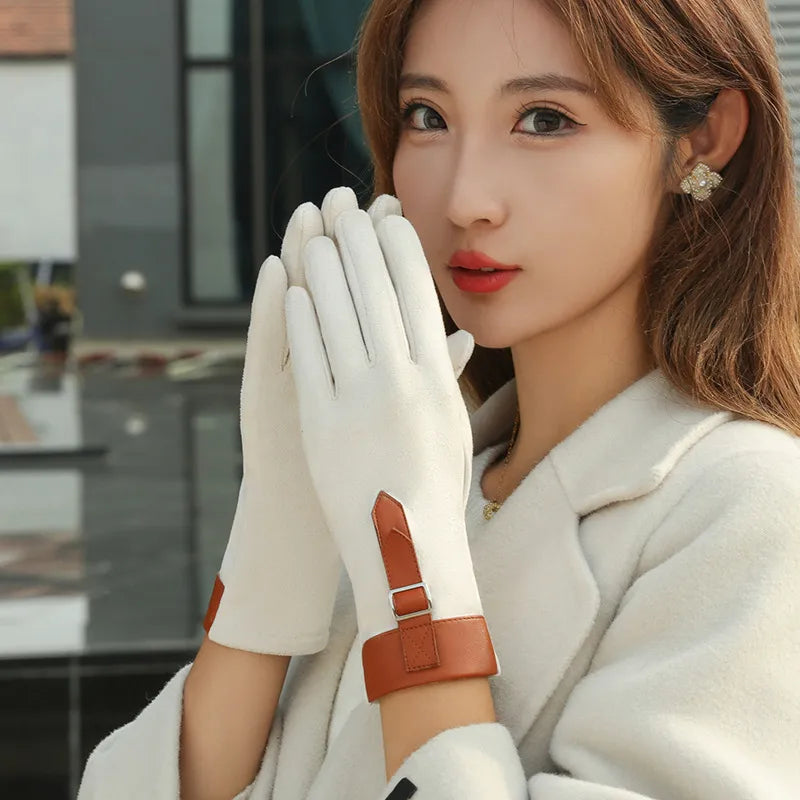 Women's Elegant Simple Style Color Block Gloves