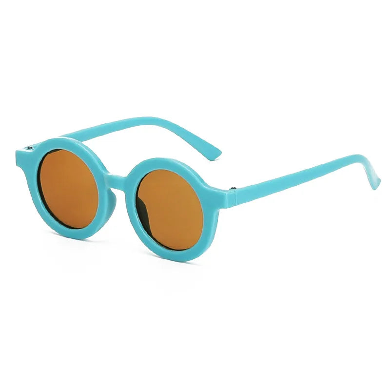 New Retro Round Frame Children's Sunglasses Anti-Blue Ultraviolet Trendy Men's Sunglasses Danish Frosted Multicolor Glasses