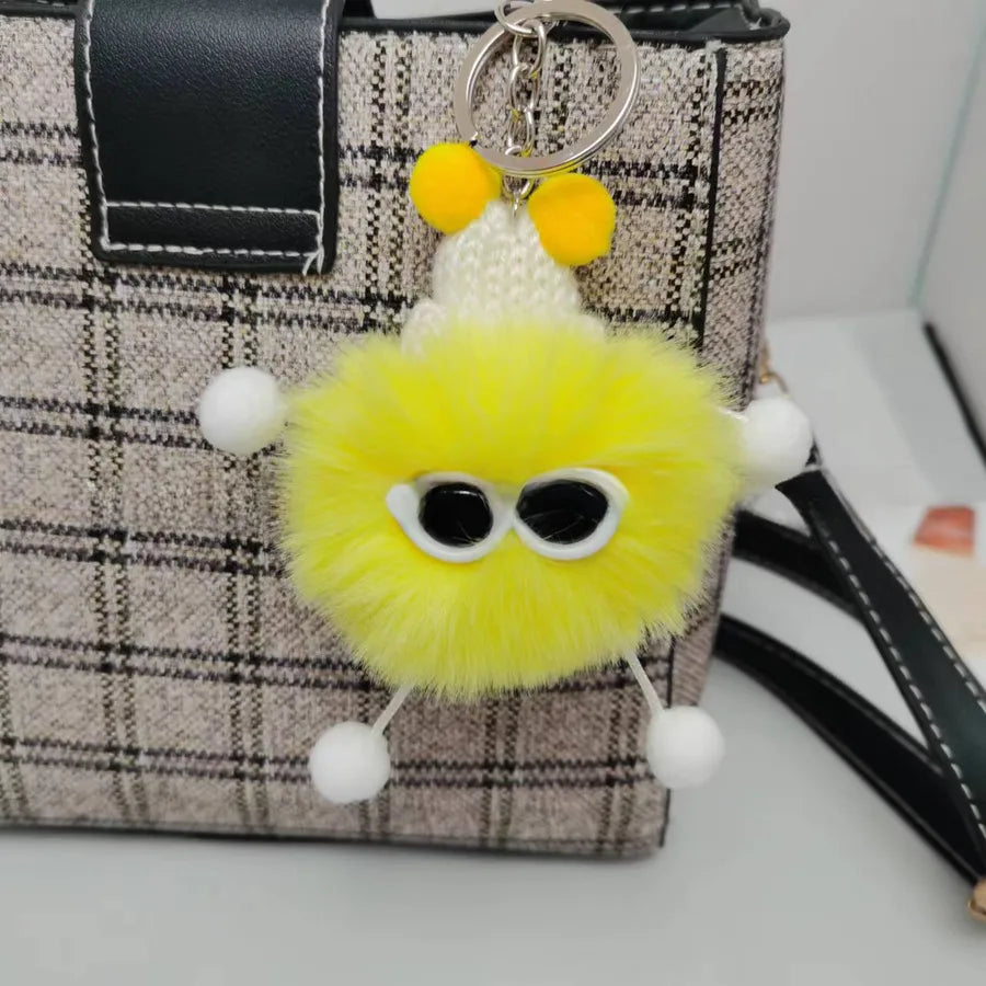 Plush elf spot imitation Rex rabbit fur elf bag pendant plush hook key chain Rex rabbit fur pendant New