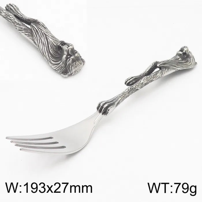 punk color matching stainless steel tableware