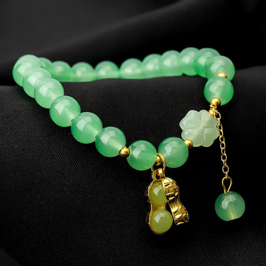 Elegant Classical Four Leaf Clover Butterfly Alloy Glass Beaded Bracelets Wholesale