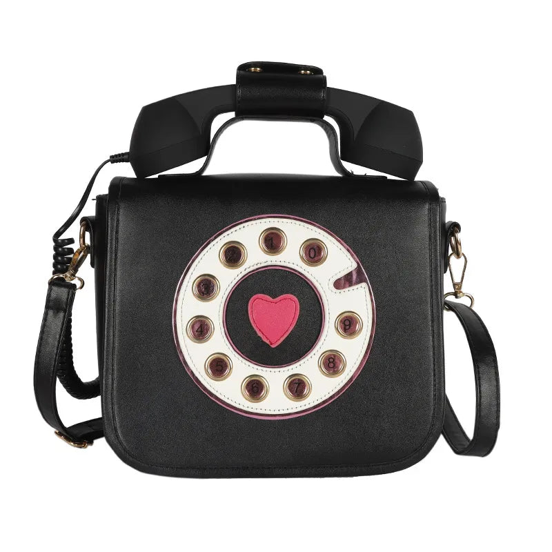 Women's Medium Pu Leather Digital Telephone Streetwear Square Zipper Crossbody Bag