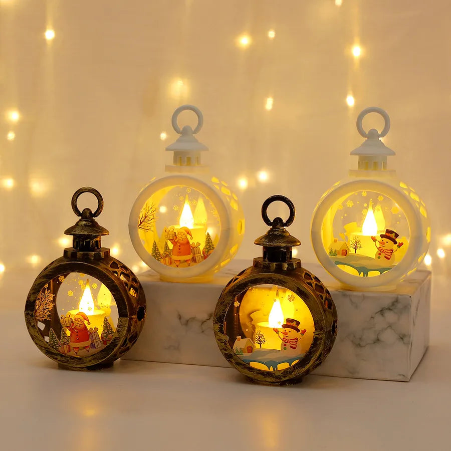 Portable Christmas Decoration Lantern Atmosphere Lighting Creative Desktop Props Gift for Quiet Night American Style